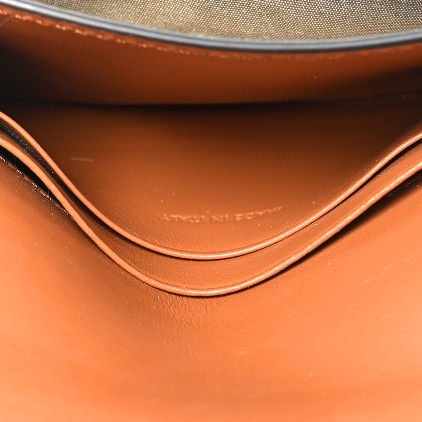 Triomphe Canvas Calfskin Flap Card Holder Tan