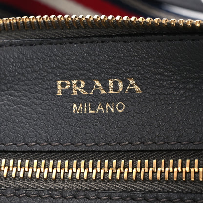 Prada Vitello Daino Zippered Shoulder Bag Marmo 6 of 15