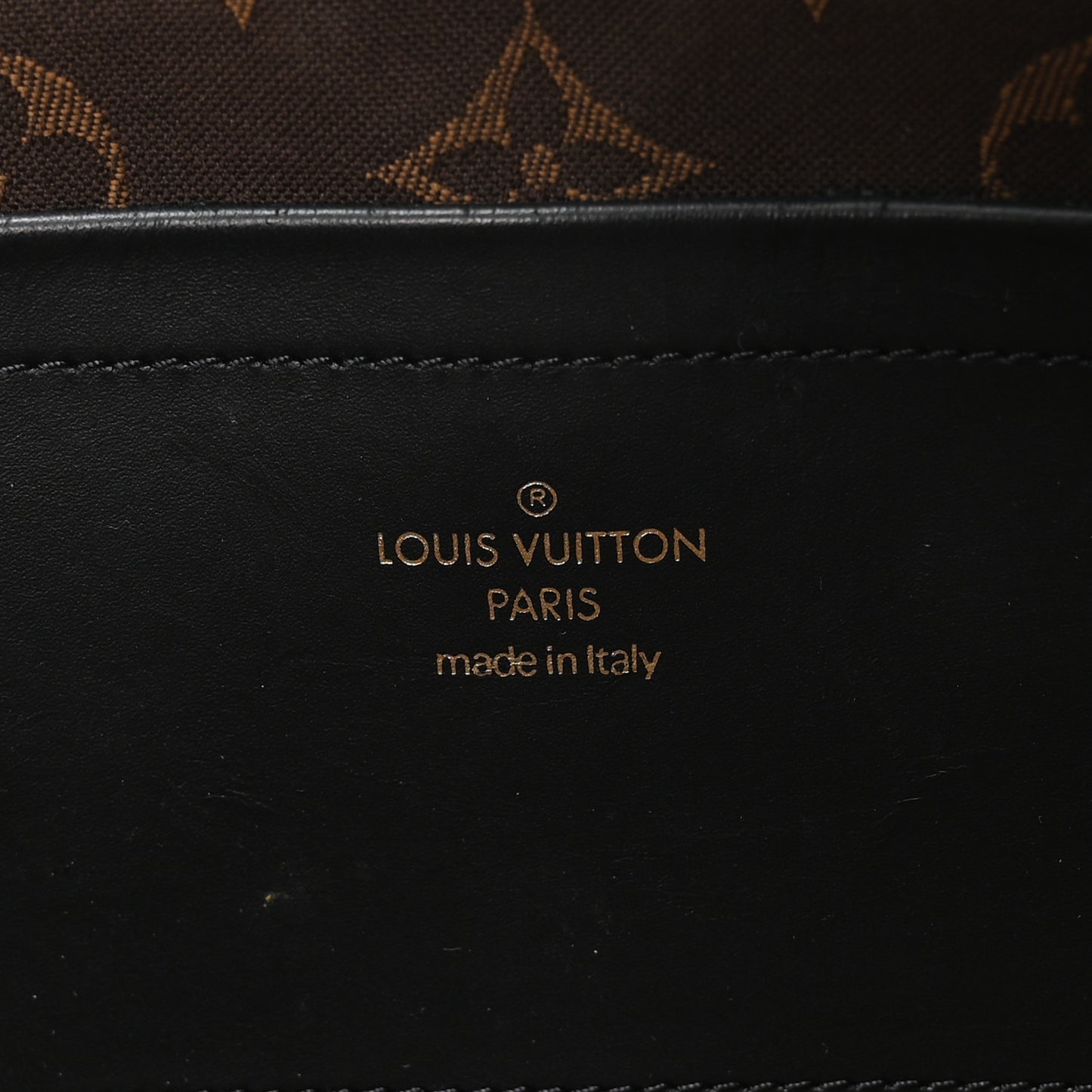 Calfskin Monogram Embossed Utility Crossbody Black