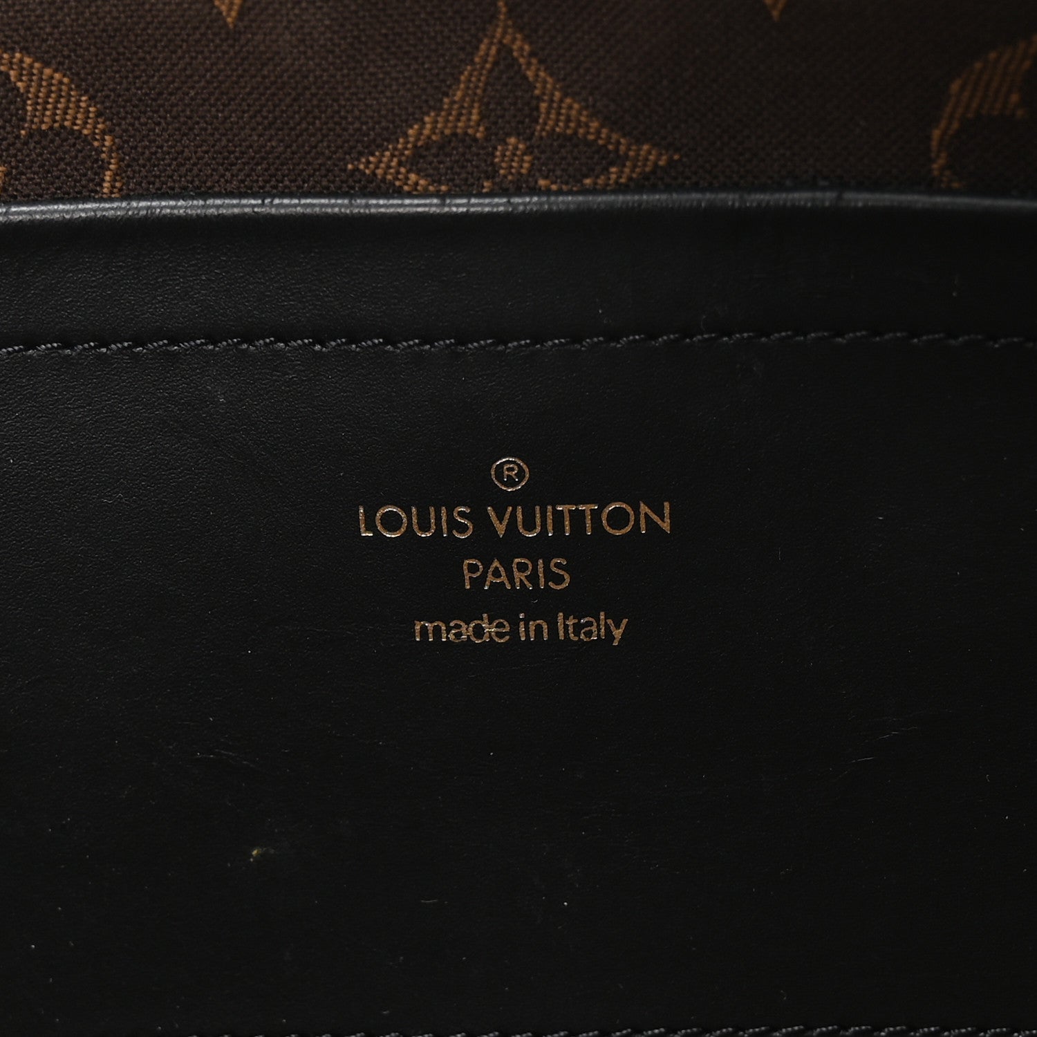 Louis Vuitton Calfskin Monogram Embossed Utility Crossbody Black 6 of 9