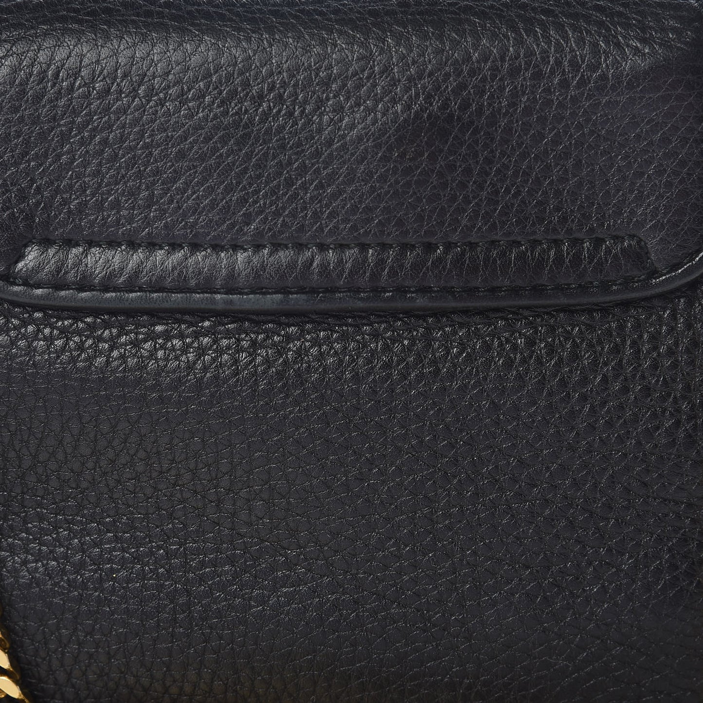 Pebbled Calfskin Small 1973 Chain Shoulder Bag Black