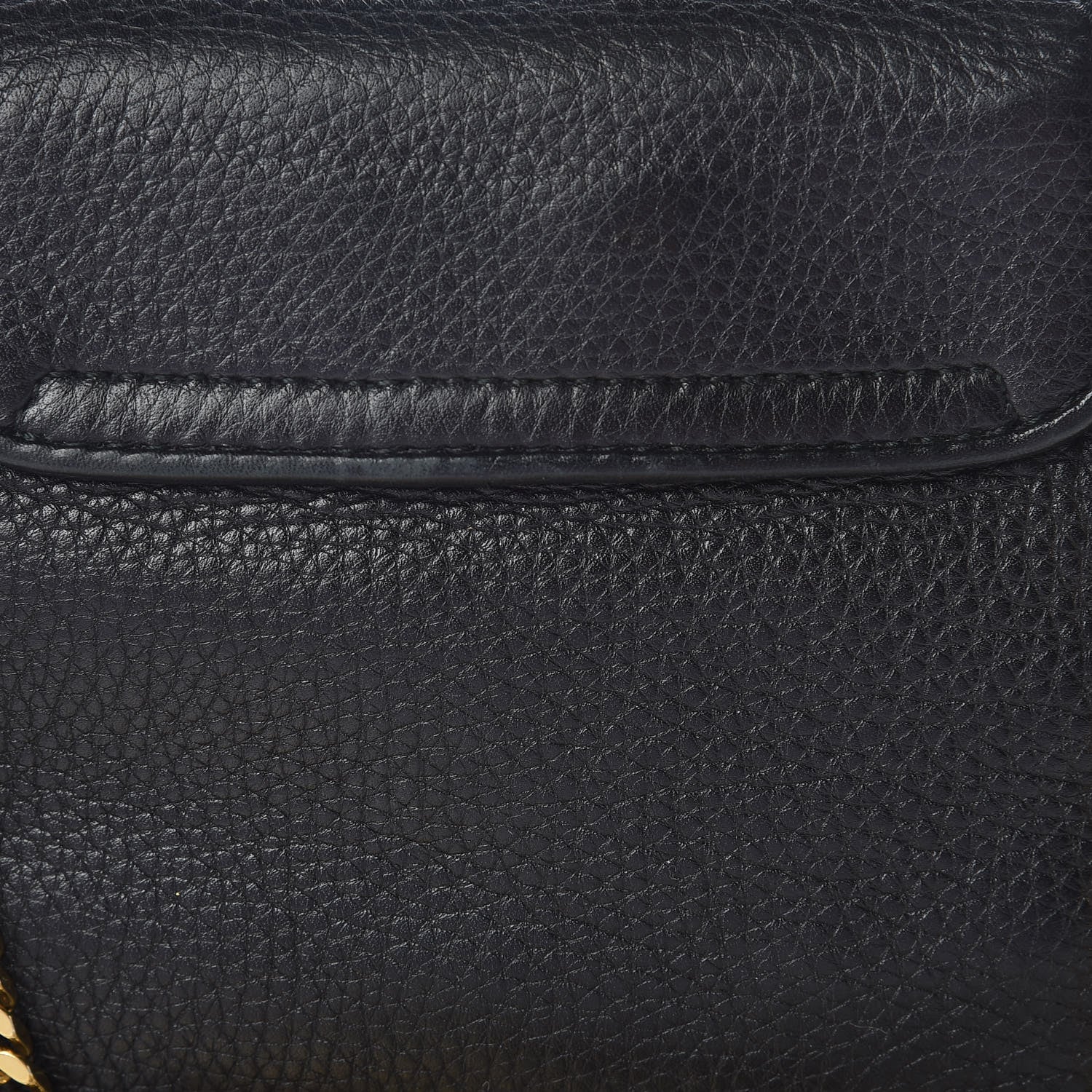 Gucci Pebbled Calfskin Small 1973 Chain Shoulder Bag Black 8 of 10