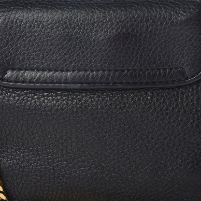 Gucci Pebbled Calfskin Small 1973 Chain Shoulder Bag Black 8 of 10