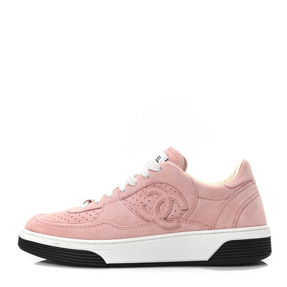 Chanel Suede Womens CC Sneakers 39 Pink 1 of 7