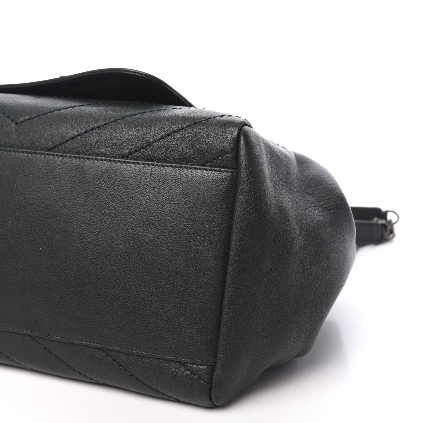 Vintage Lambskin Chevron Monogram Medium Nolita Dark Green