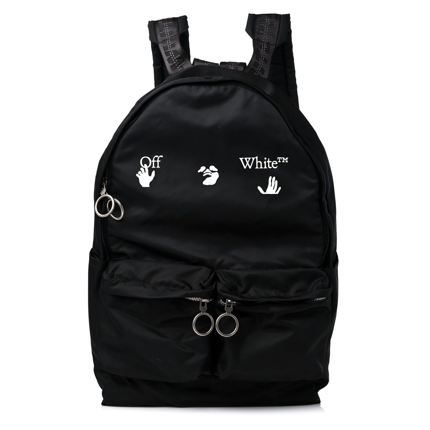 Nylon Logo Backpack Black