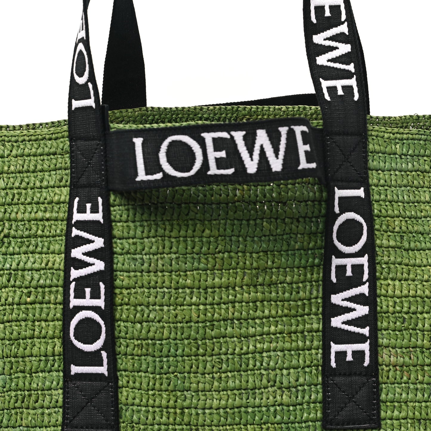 Raffia Paulas Ibiza Fold Shopper Tote Green