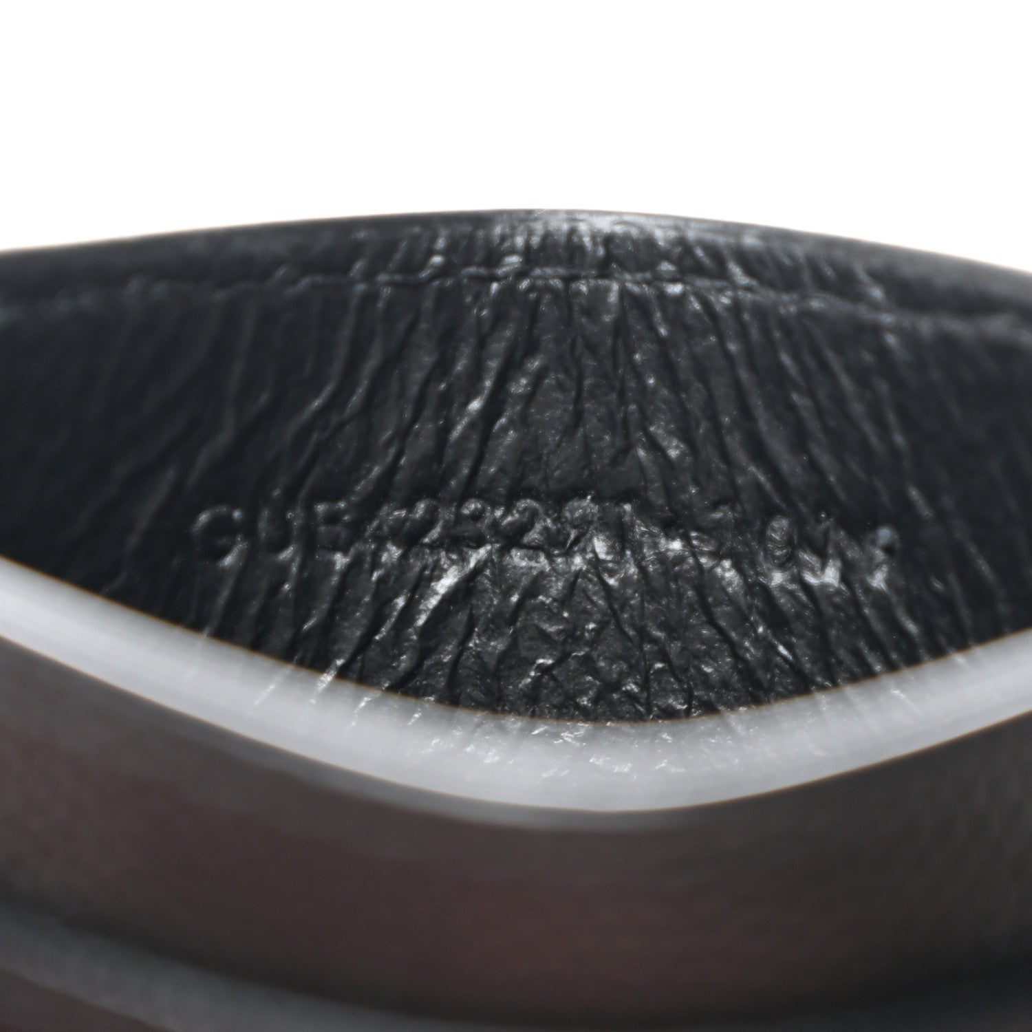 Saint Laurent Grain De Poudre Matelasse Chevron Monogram Credit Card Case Black 7 of 7