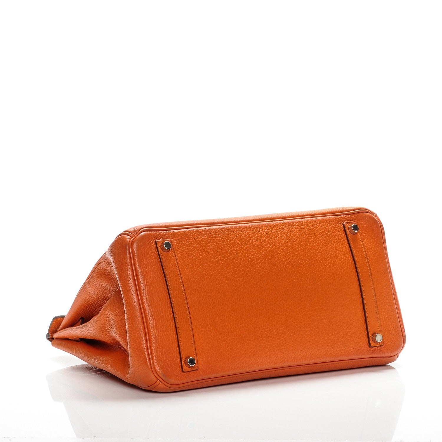 Hermes Taurillon Clemence Birkin 35 Orange 5 of 30