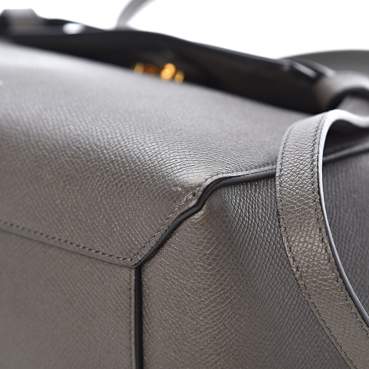 Grained Calfskin Micro Belt Bag Grey