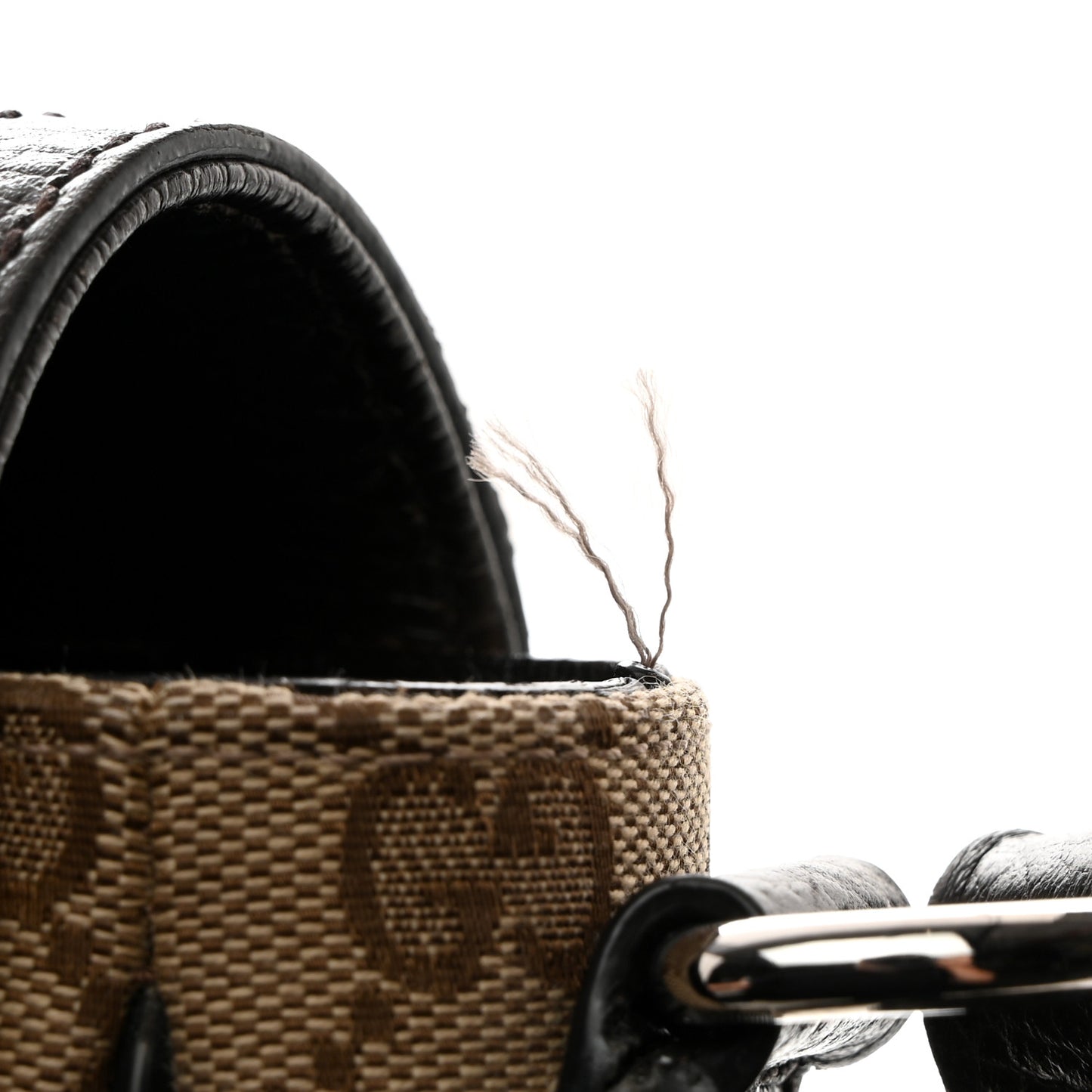 Monogram Flap Messenger Bag Beige Dark Brown