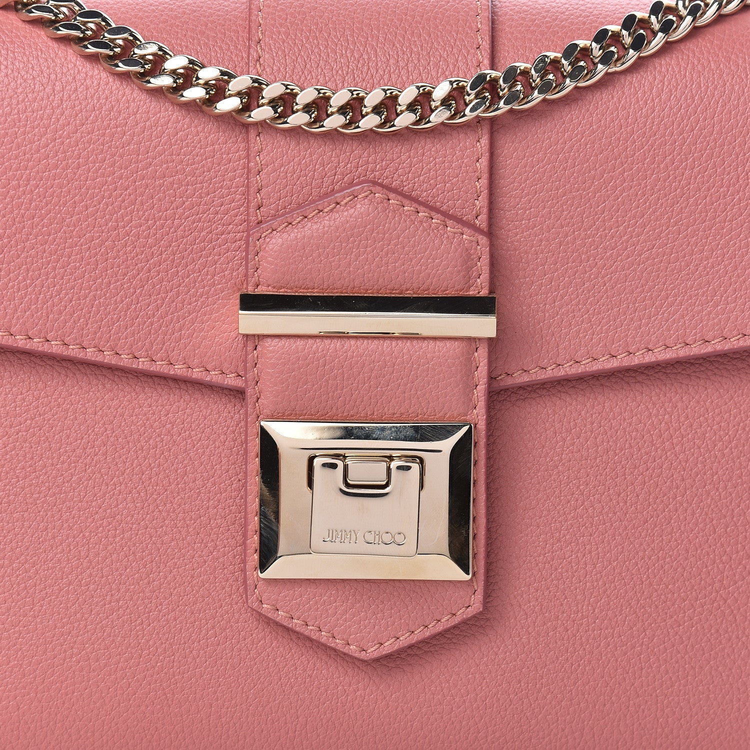 Jimmy Choo Grainy Calfskin XB Marianne Shoulder Bag Rosewood 9 of 9