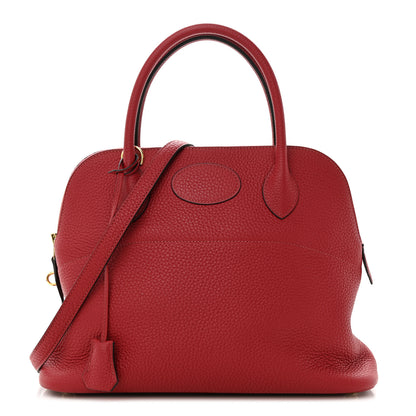 Hermes Taurillon Clemence Bolide 31 Rouge Grenat 1 of 9