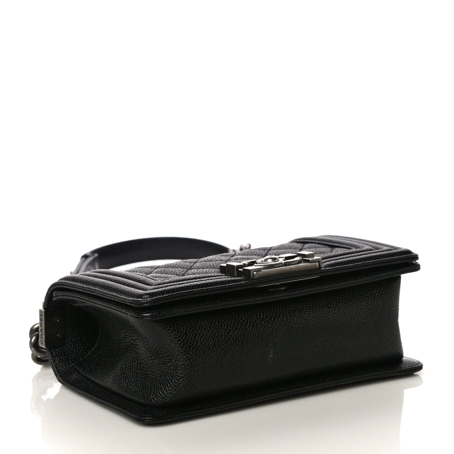 Caviar Quilted Small Boy Flap Black