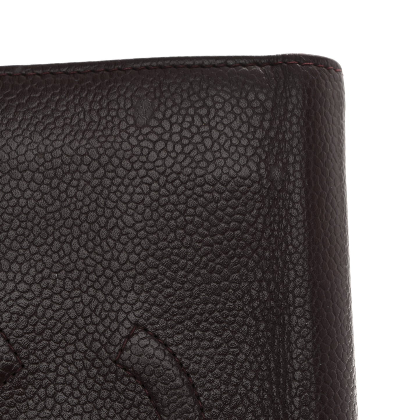 Caviar Timeless CC Yen Wallet Burgundy