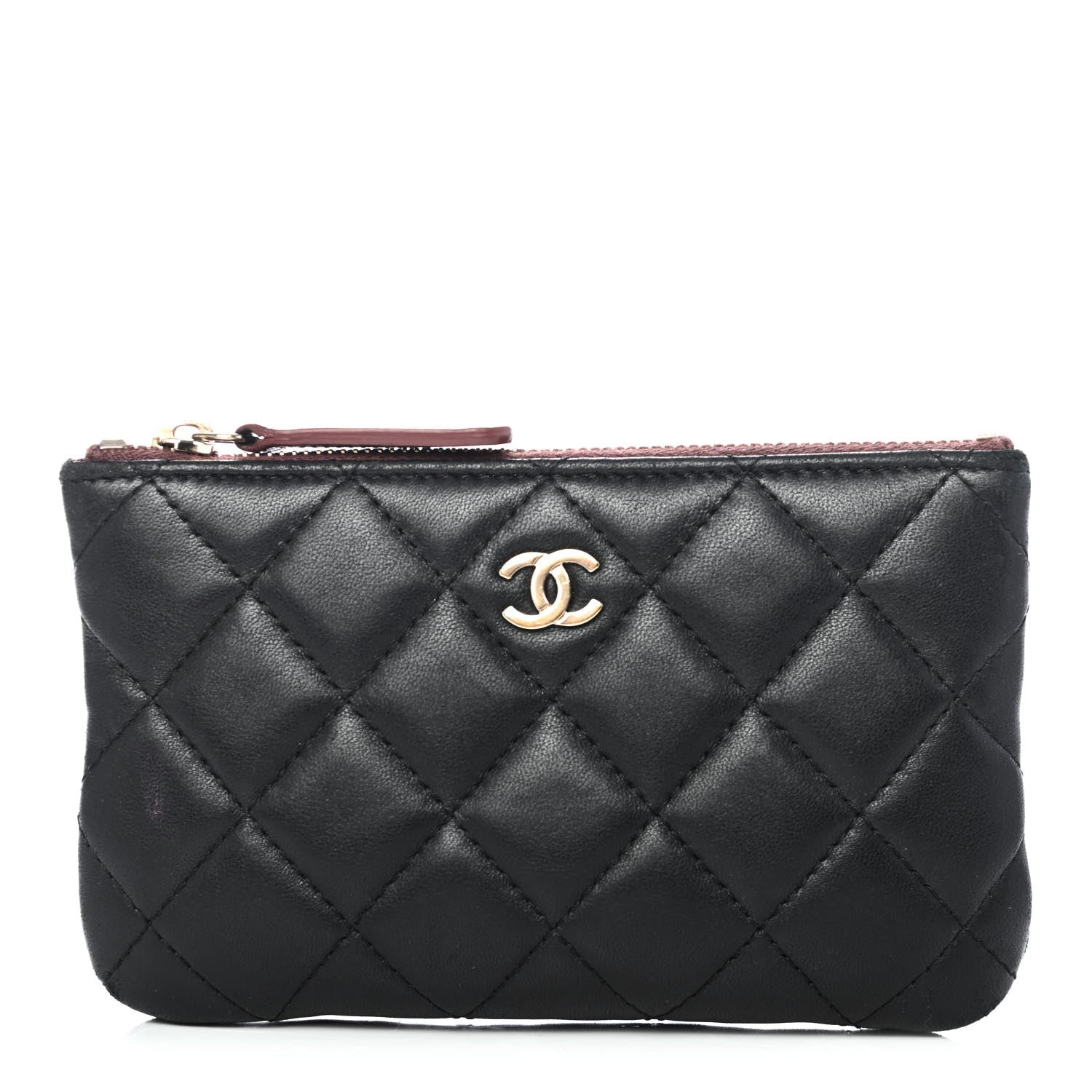 Chanel Lambskin Quilted Small Cosmetic Case Black 1 of 4