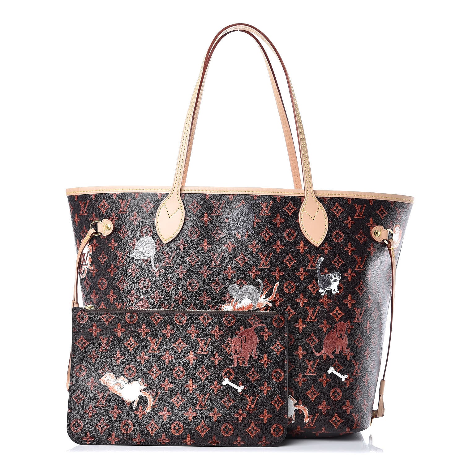 Louis Vuitton Catogram Neverfull MM Marron 1 of 10