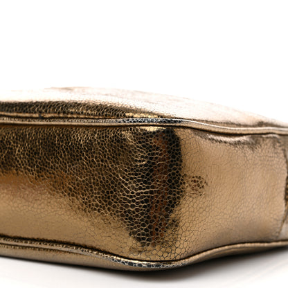 Saint Laurent Calfskin Lame Monogram Small Lou Camera Bag Gold Olive 9 of 9