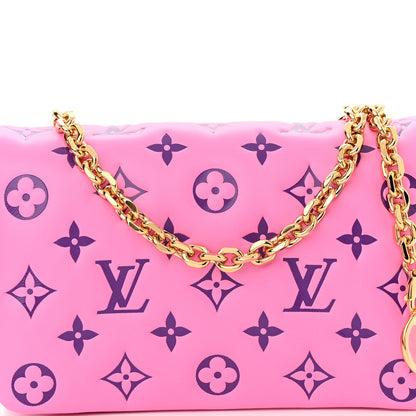 Louis Vuitton Lambskin Embossed Monogram Vuittamins Pochette Coussin Rose Violet 7 of 10