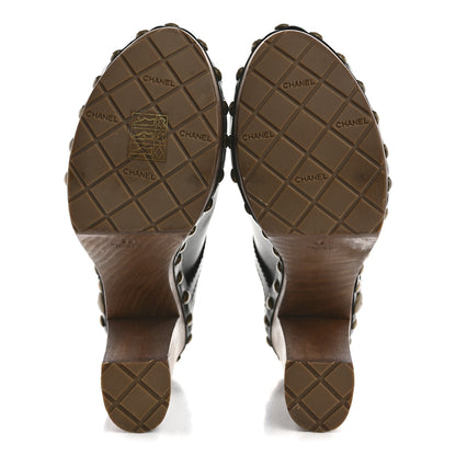 Chanel Calfskin Studded Clog 38 Black 6 of 10