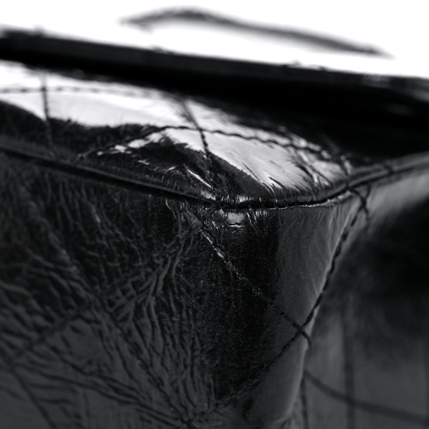 Chanel Glazed Aged Calfskin Quilted 2.55 Reissue 227 Flap Black 9 of 20