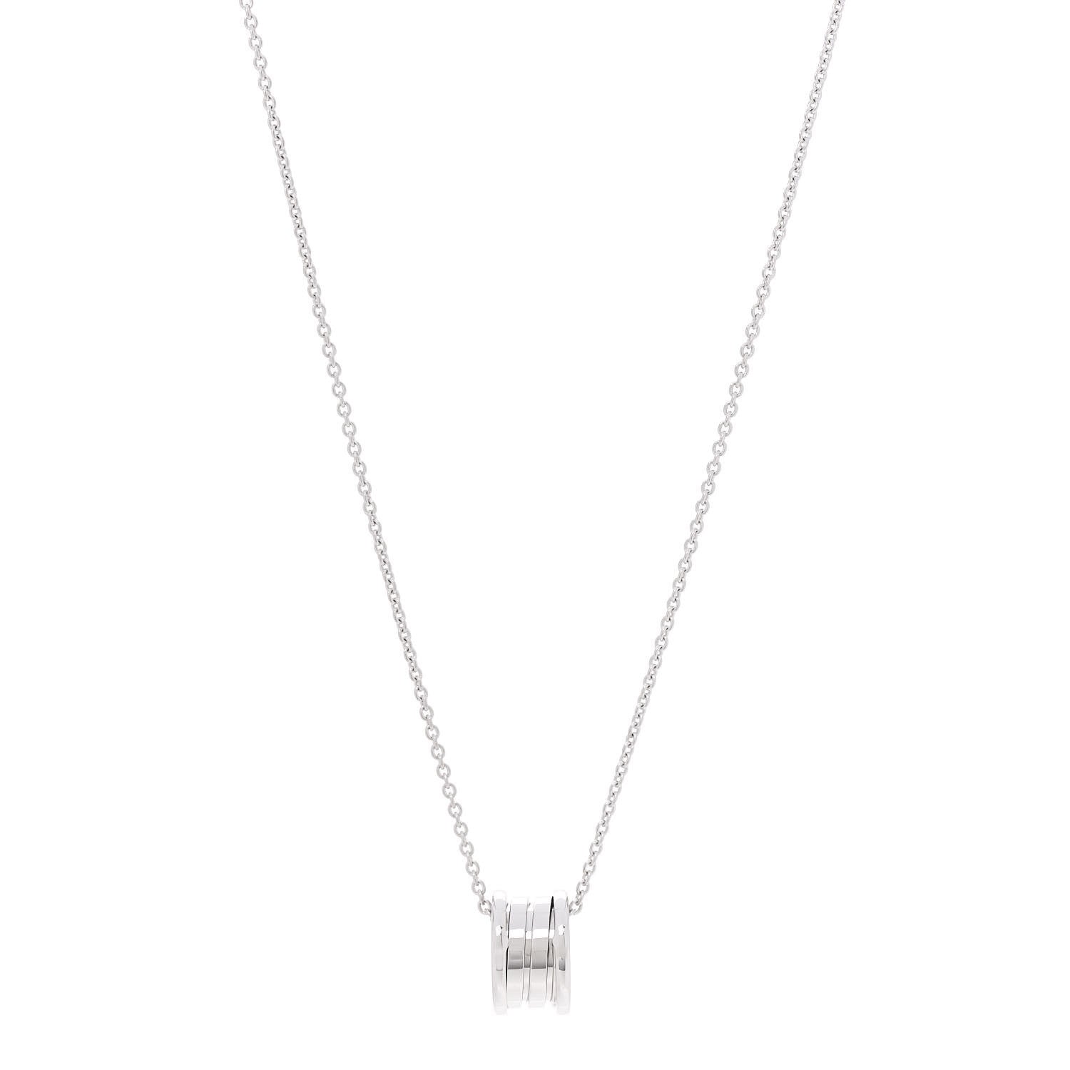 Bulgari 18K White Gold B.Zero1 Pendant Necklace 1 of 5