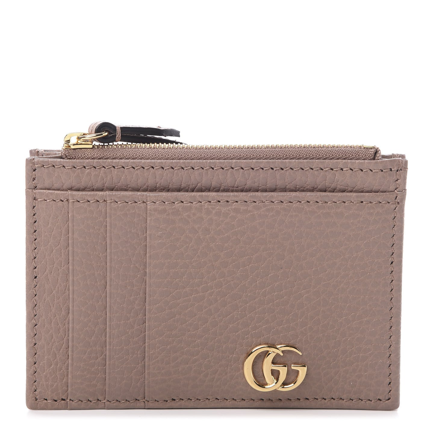 Dollar Calfskin GG Marmont Coin Case Card Holder Porcelain Rose