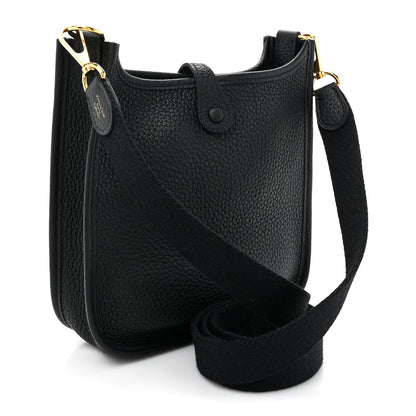 Hermes Taurillon Clemence Evelyne TPM Black 3 of 10