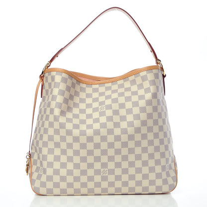 Louis Vuitton Damier Azur Delightful MM Rose Ballerine 1 of 7