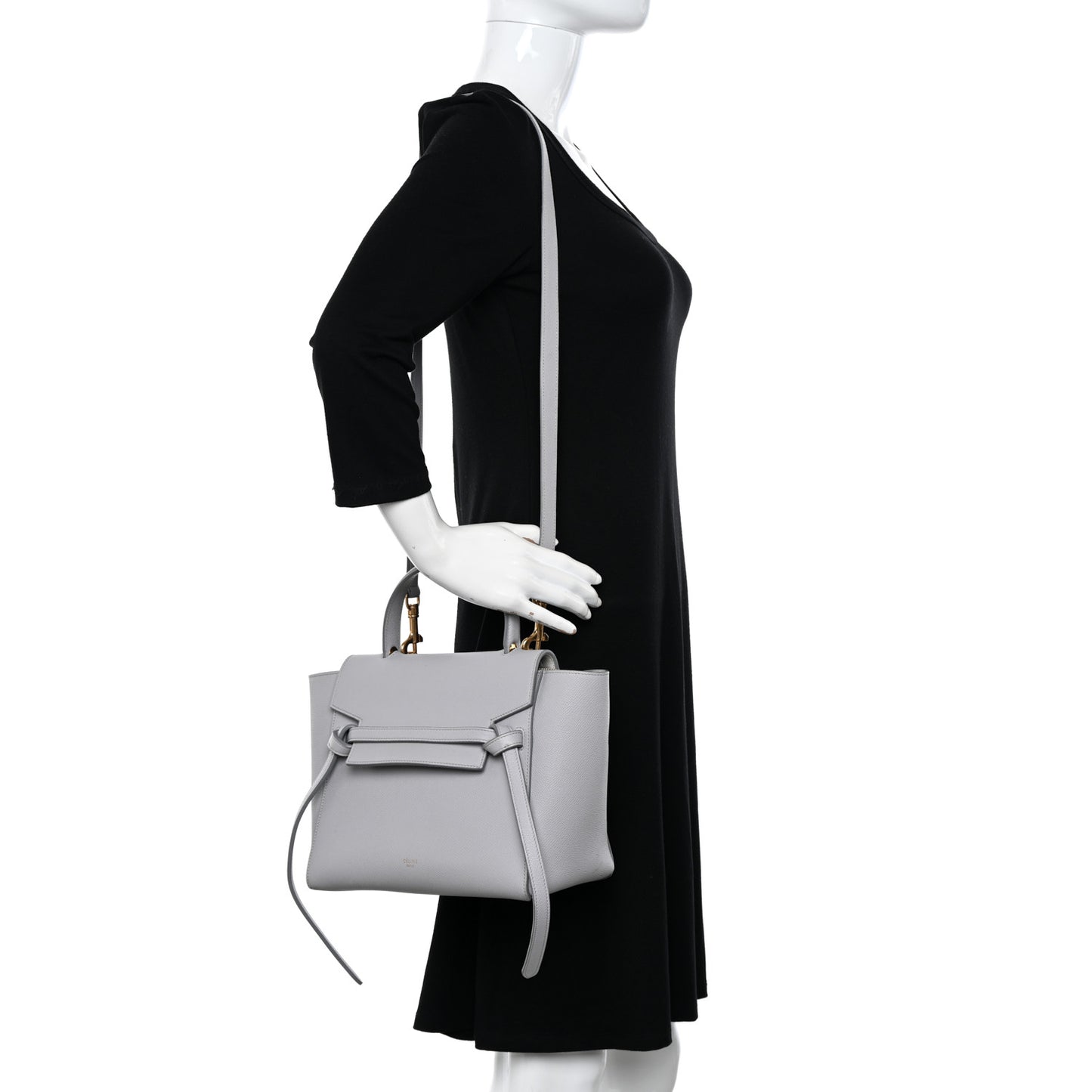 Grained Calfskin Micro Belt Bag Cloud