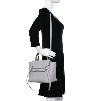 Celine Grained Calfskin Micro Belt Bag Cloud 2 of 14