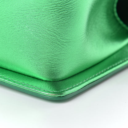 Chanel Metallic Patent Calfskin Quilted Small Boy Flap Green 12 of 13