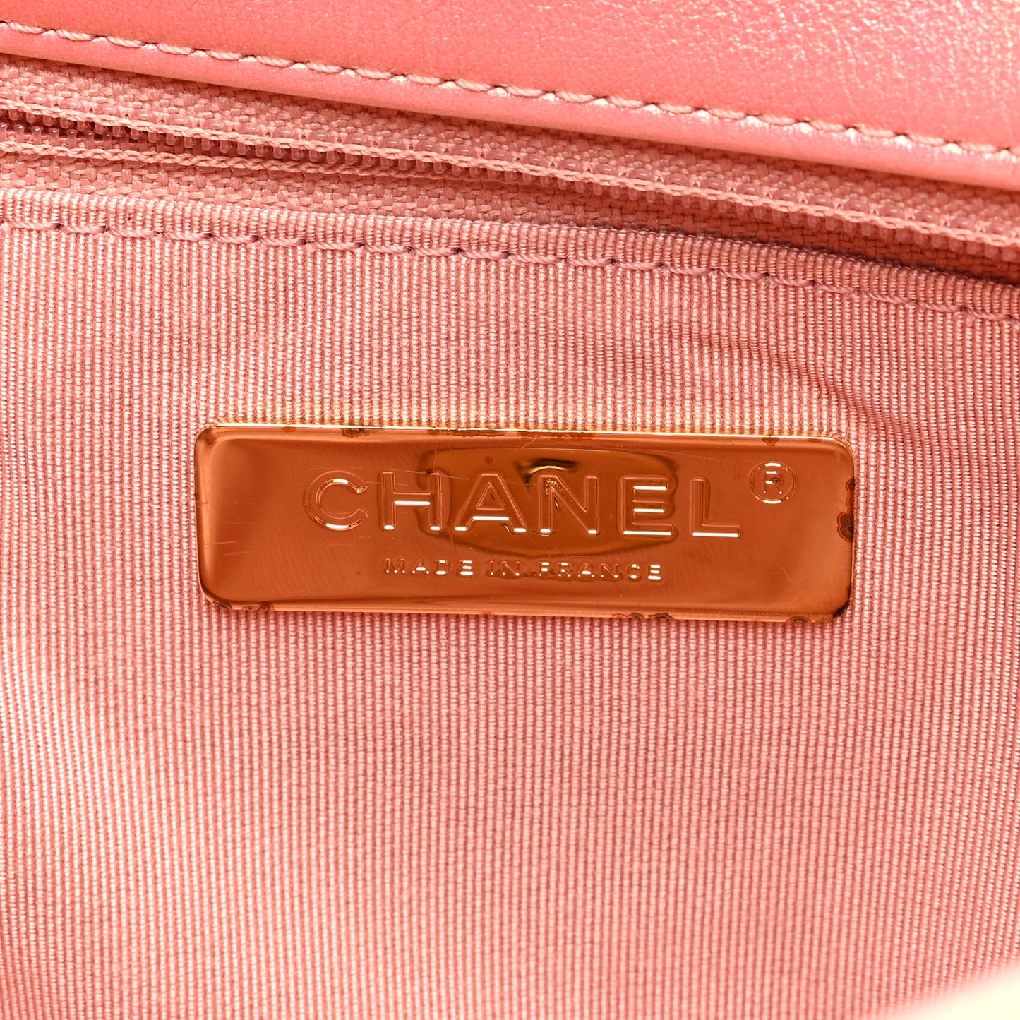 Iridescent Calfskin Quilted Medium Chanel 19 Flap Pink