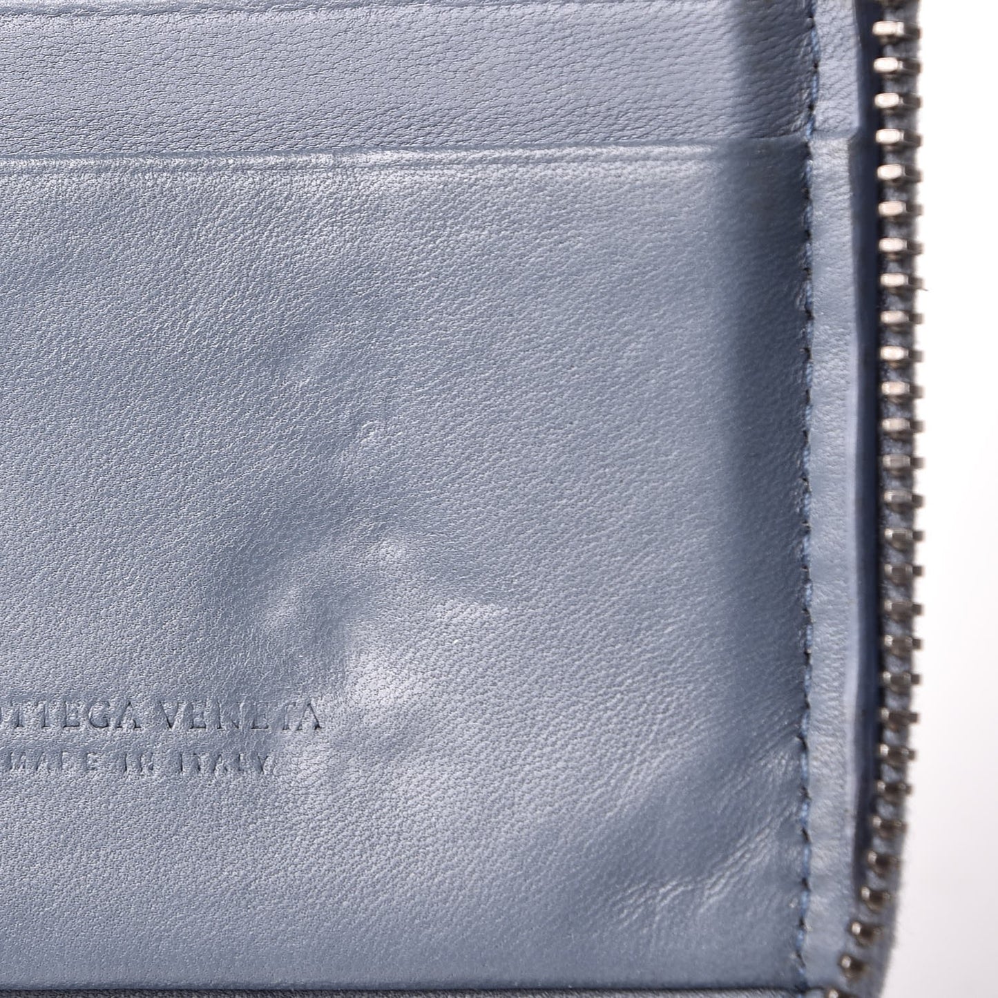 Nappa Intrecciato Zip Around Wallet Krim