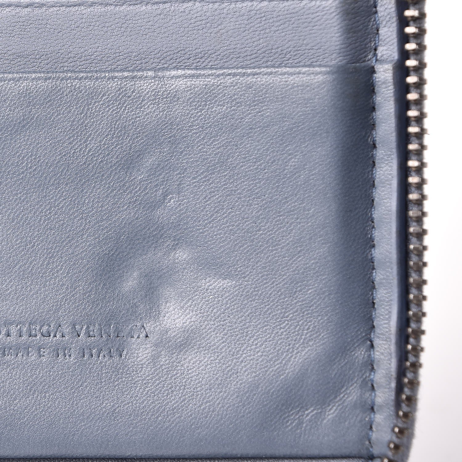 Bottega Veneta Nappa Intrecciato Zip Around Wallet Krim 8 of 15