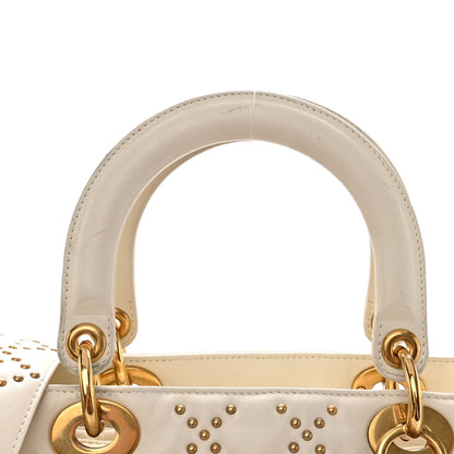 Christian Dior Lambskin Cannage Studded Large Supple Lady Dior White 12 of 13