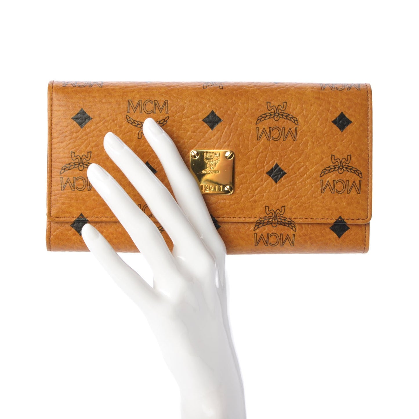 Visetos Heritage Large Trifold Flap Wallet Cognac