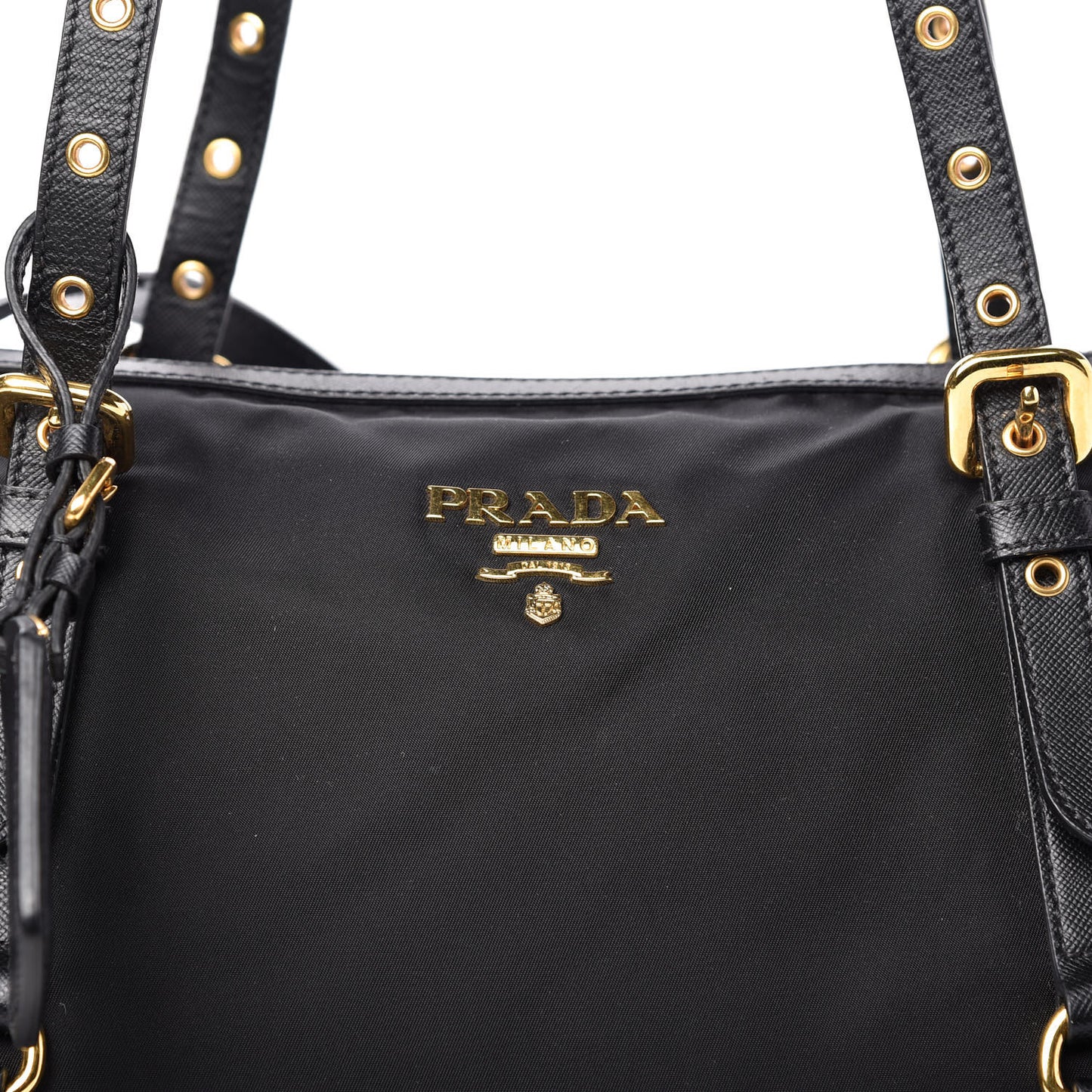 Saffiano Tessuto Nylon Tote Black