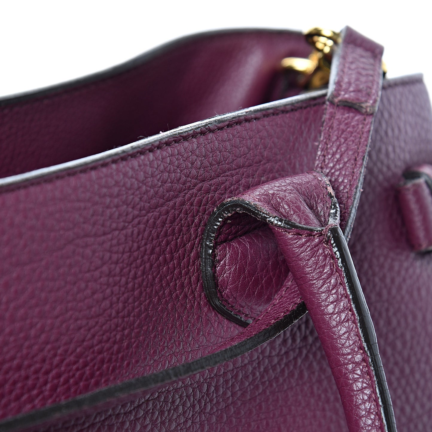 Derby Calfskin House Check Medium Banner Tote Dark Plum