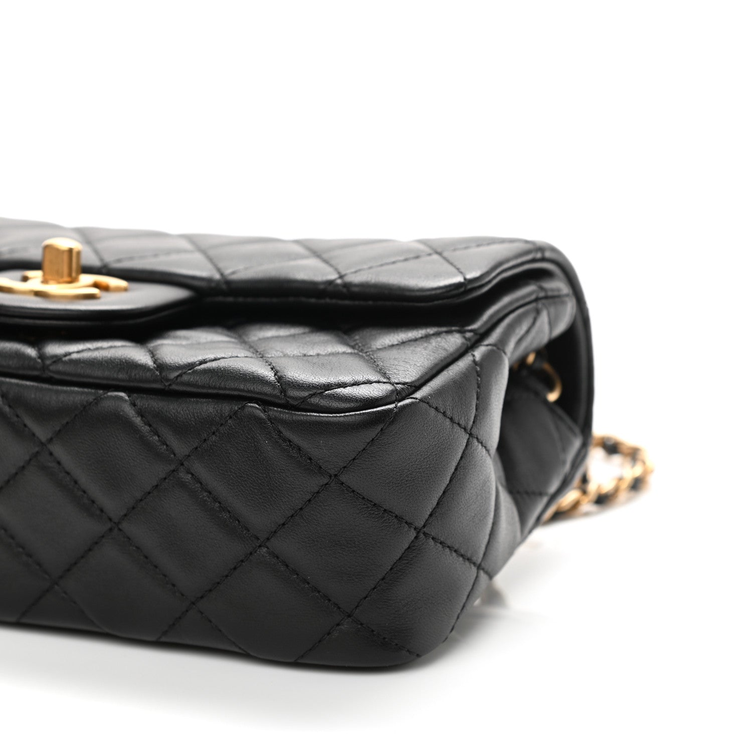 Chanel Lambskin Quilted Mini Rectangular Pearl Crush Flap Black 10 of 11