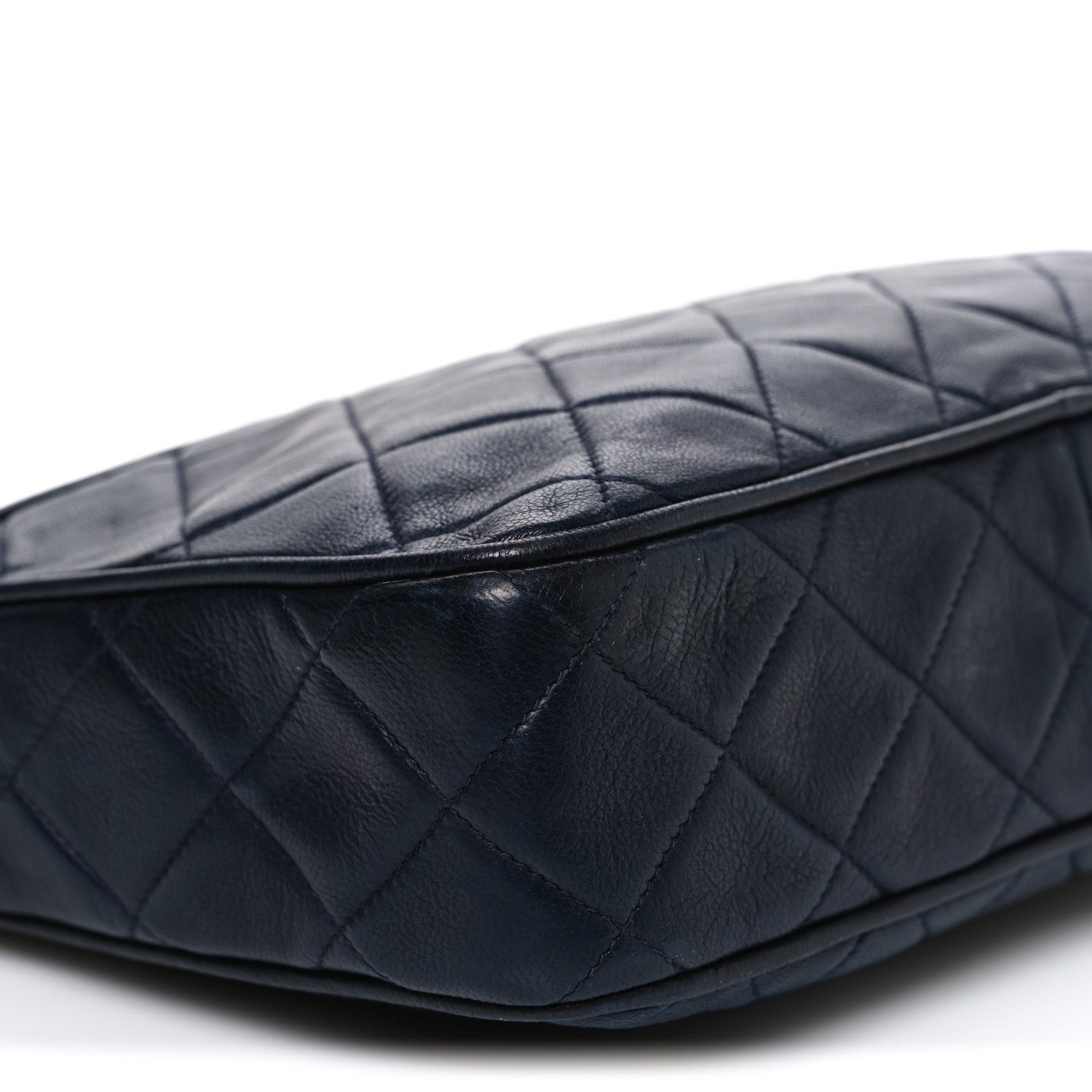 Chanel Lambskin Quilted CC Tassel Camera Case Navy 9 of 10