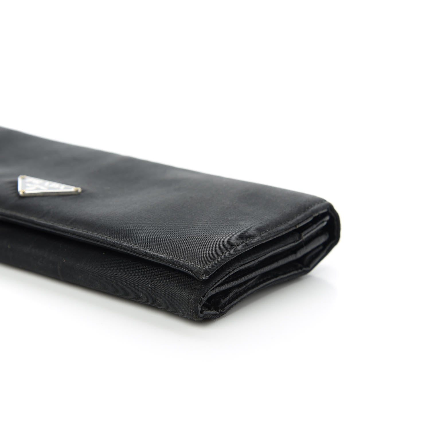 Prada Tessuto Nylon Continental Flap Wallet Black 7 of 9