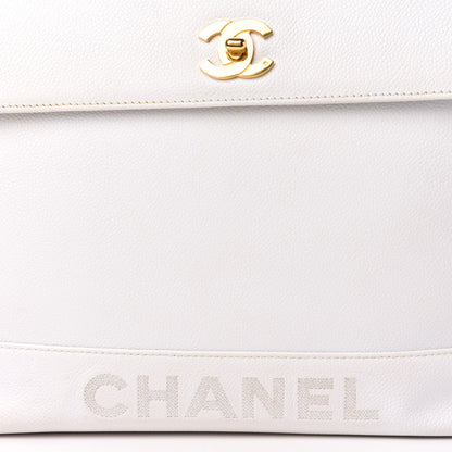 Chanel Caviar Flap Shoulder Bag White 20 of 20
