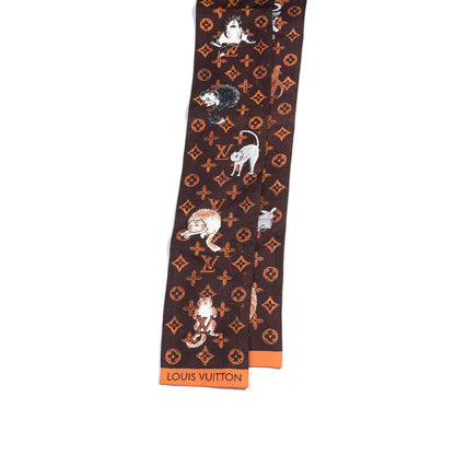 Louis Vuitton Silk Catogram Classic Bandeau Marron 2 of 3