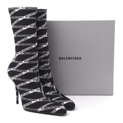 Balenciaga Spandex Losange Monogram 110mm Booties 40 Gris Black 7 of 7