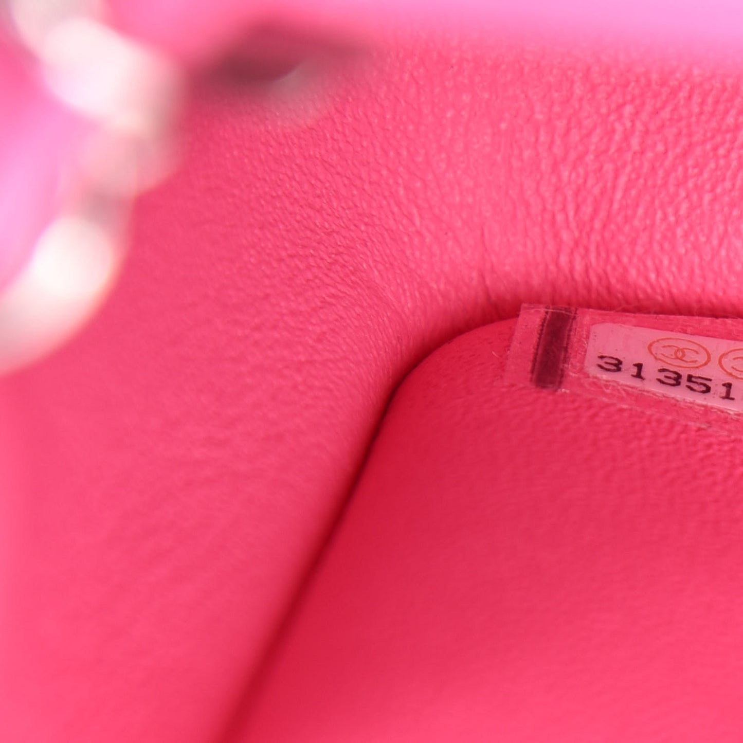 Lambskin Quilted Mini Rectangular Flap Pink