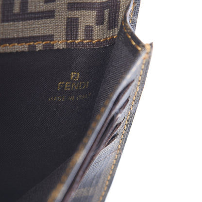 Fendi Coated Canvas Zucca Spalmati Continental Wallet Black Tobacco 6 of 9