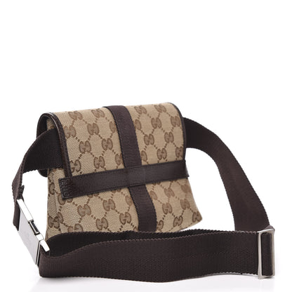 Gucci Monogram Waist Pouch Bag Dark Brown 3 of 9