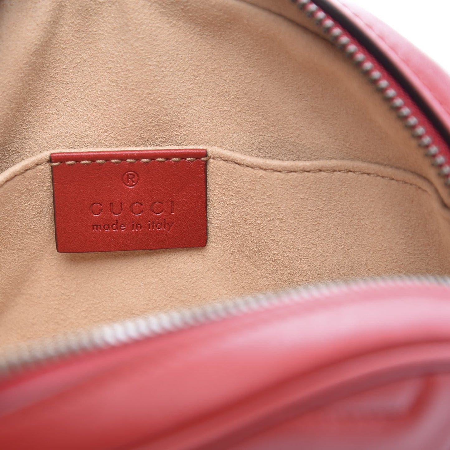 Calfskin Matelasse GG Marmont Belt Bag 95 38 Hibiscus Red