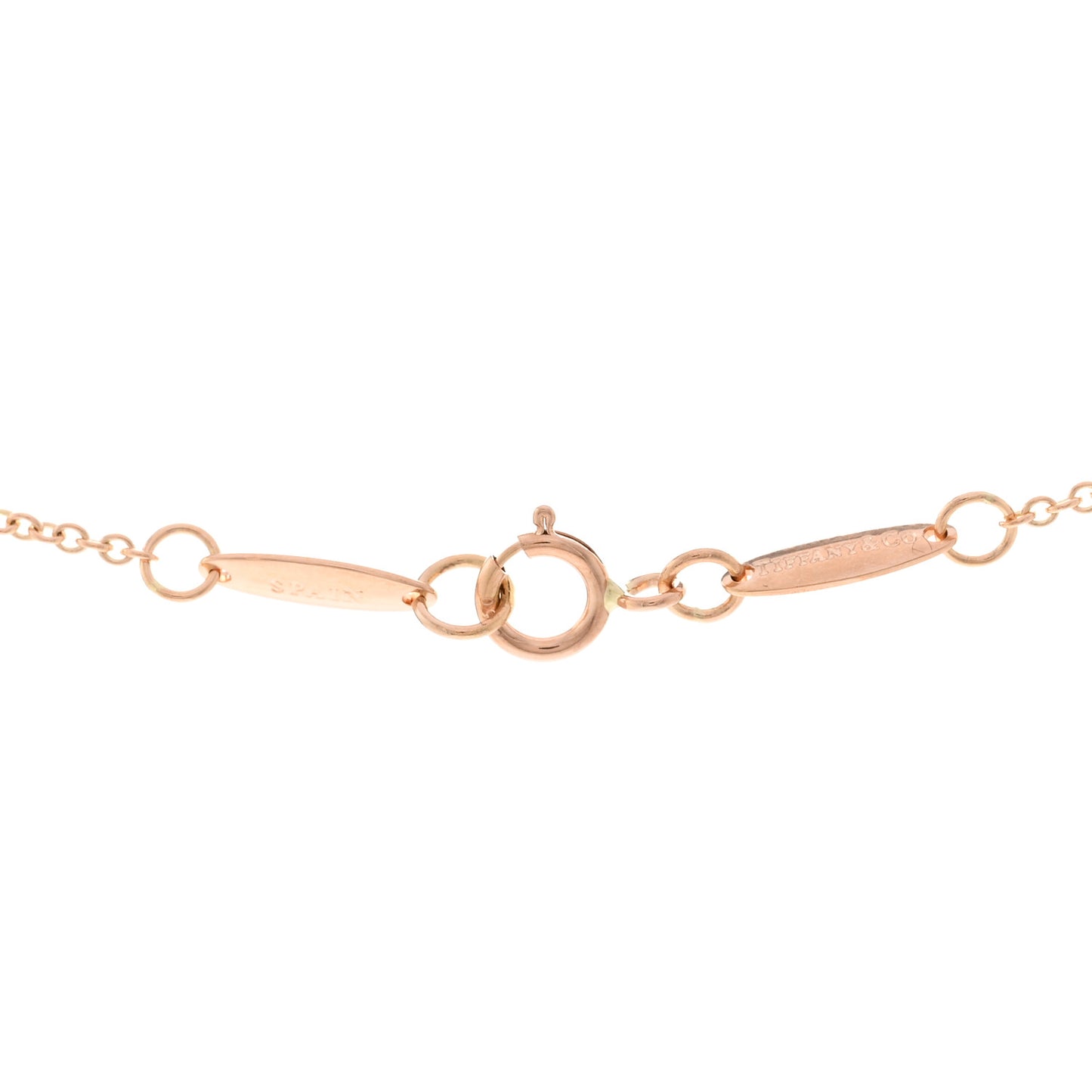 18K Rose Gold Diamond .03ct Elsa Peretti Diamonds by the Yard Pendant Necklace